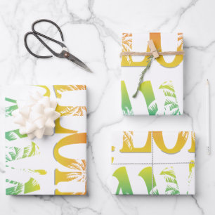Aloha Hawaii Wrapping Paper Sheet