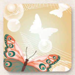 Aloha Hawaiian Butterfly Wedding Love Art Destiny Coaster