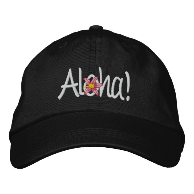 Aloha Hawaiian Embroidered Hat (Front)