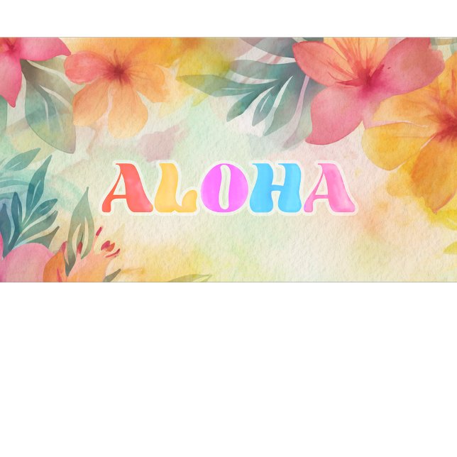 Aloha Hawaiian Floral Watercolor  Coffee Mug (Creator Uploaded)