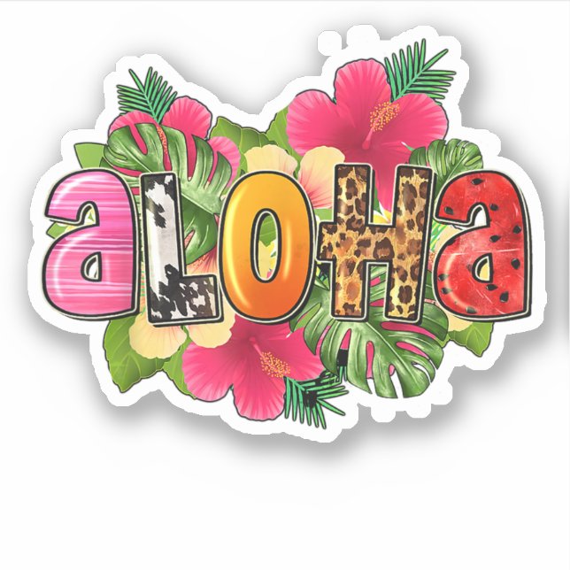 Aloha Hawaiian Flower Trip To Hawai Summer Holiday (Front)