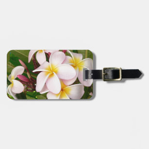 Aloha Hawaiian Frangipani Blossoms Bridal Shower Luggage Tag