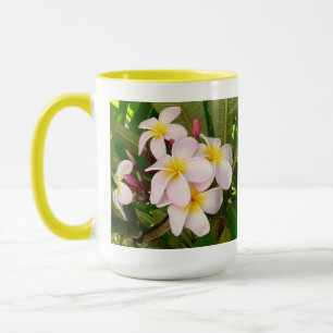 Aloha Hawaiian Frangipani Blossoms Plumerias Mug