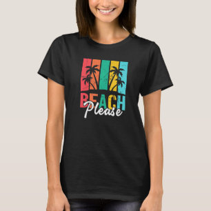 Aloha Hawaiian Hawaii Island  Palm Beach Surfboard T-Shirt