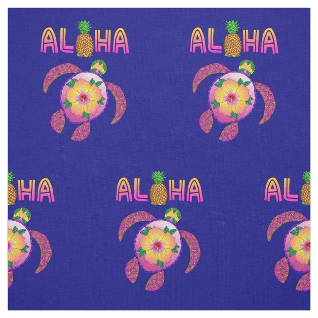 Aloha Hawaiian Honu Turtle Fabric (Swatch)