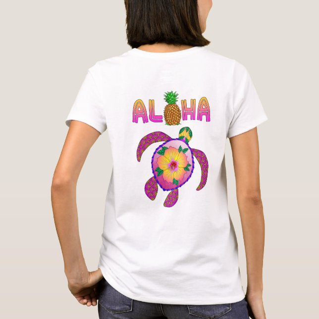 Aloha Hawaiian Honu Turtle T-Shirt (Back)