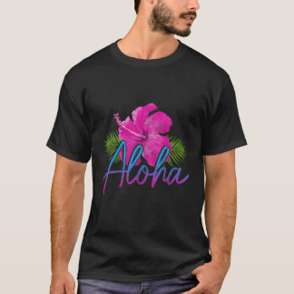 Aloha Hawaiian Islands Hawaii Surf Flower Surfers T-Shirt