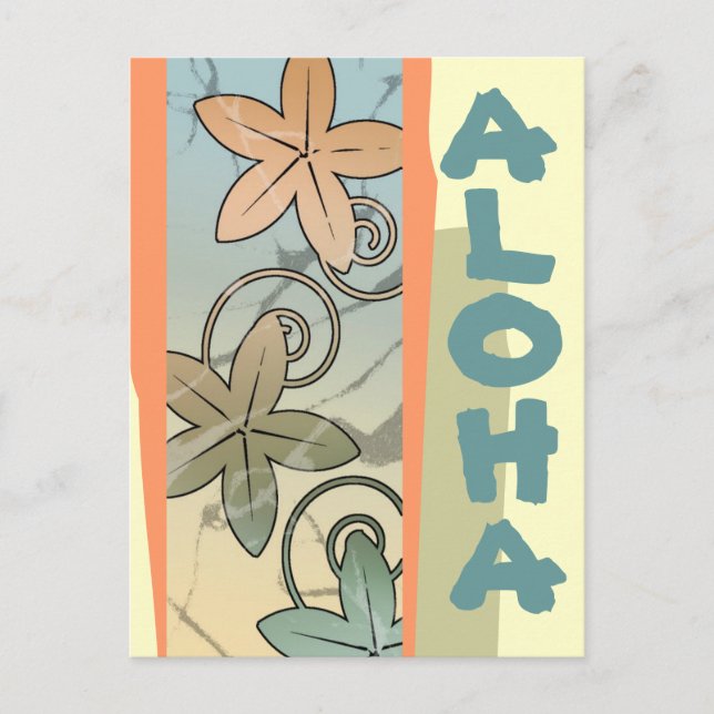 Aloha Hawaiian Luau Baby Announcement (Front)