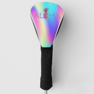 Aloha Hawaiian Pineapple Holographic Golf Head Cover