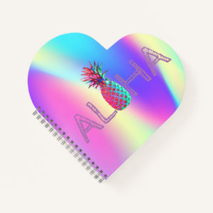 Aloha Hawaiian Pineapple Holographic Notebook