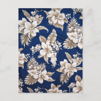 Aloha Hawaiian Print Postcard
