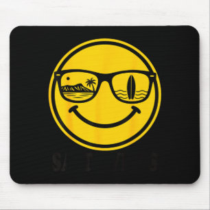 Aloha hawaiian surf smile face waikiki hawaii mouse mat