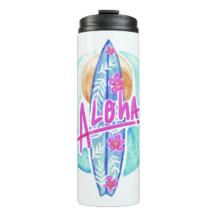 Aloha Hawaiian Surfer custom name tumbler