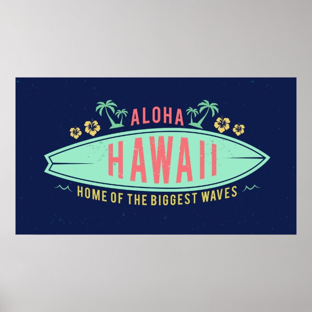 Aloha Hawaiian Surfer poster (Front)