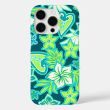 Aloha Heart Hawaiian Hibiscus Tropical Teal