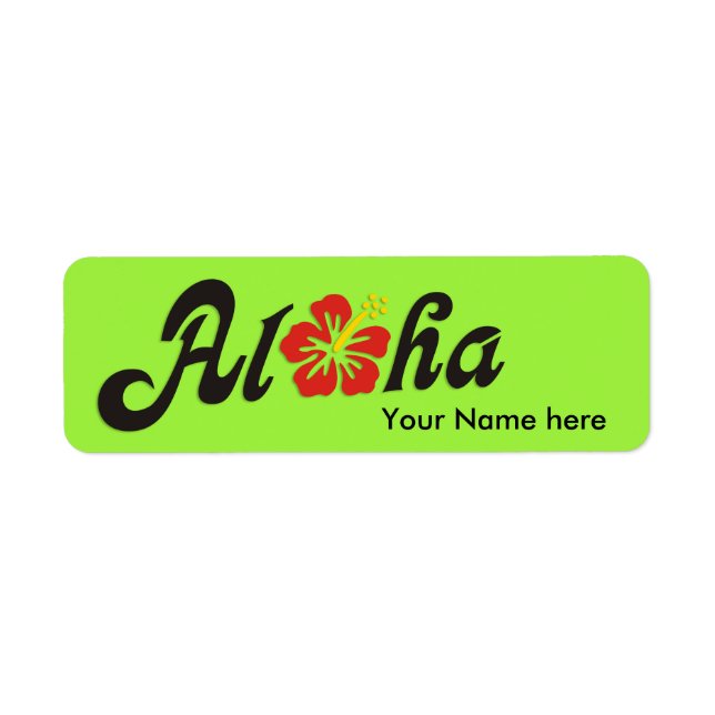 Aloha Hibiscus - flat Hawaii design + your ideas (Front)