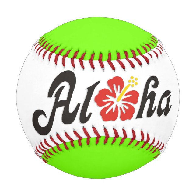Aloha Hibiscus - flat Hawaii design + your ideas Baseball (Front)