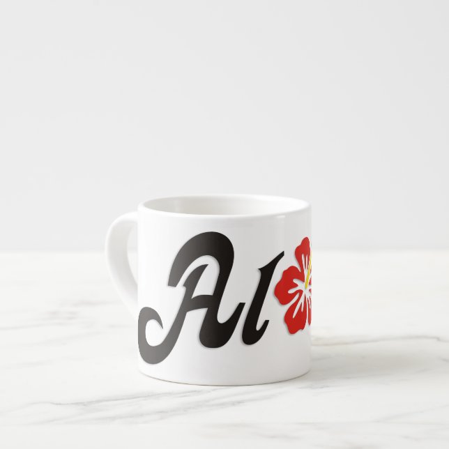 Aloha Hibiscus - flat Hawaii design + your ideas Espresso Cup (Front Left)