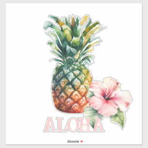 Aloha Hibiscus Flower Pineapple