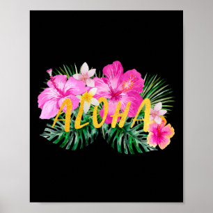 Aloha Hibiscus Flowers Poster