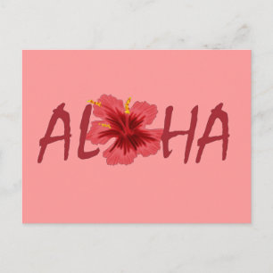 Aloha hibiscus Hawaii postcard