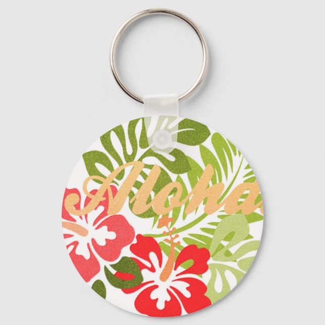 Aloha Hibiscus Key Ring (Front)