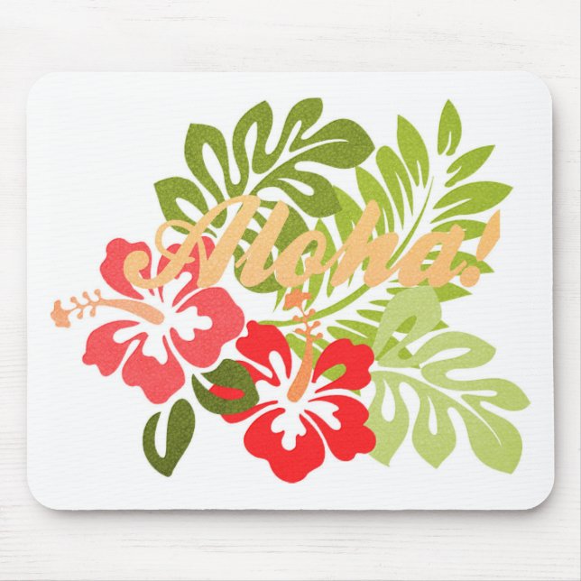 Aloha Hibiscus Mouse Mat (Front)