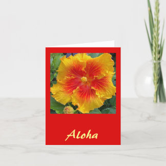 Aloha Hibiscus Thank You Card