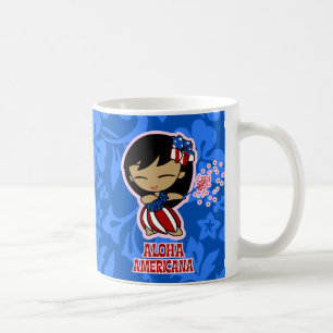 Aloha Honeys Firecracker Hula Girl Coffee Mug