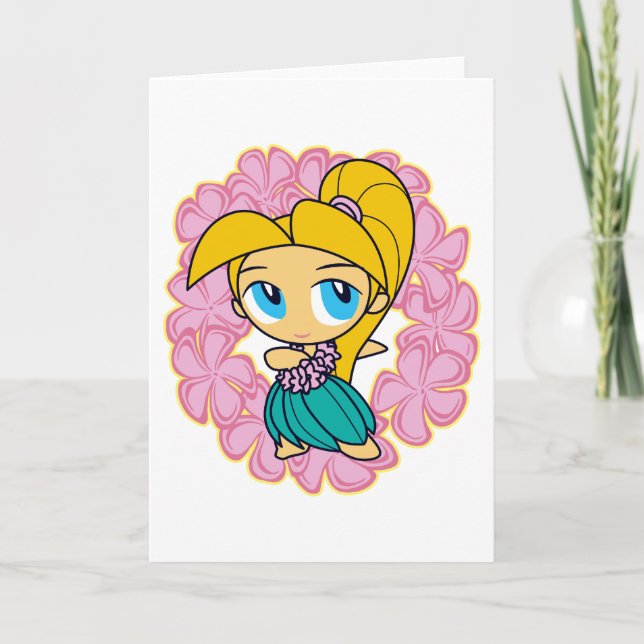 "Aloha Honeys" Greeting Cards in Pink (Front)