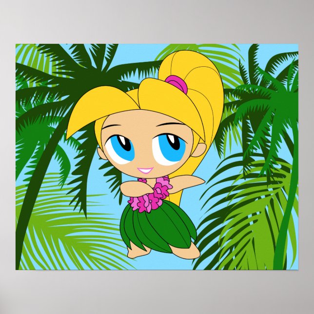 Aloha Honeys Hawaiian Blond Hula Girl Poster (Front)