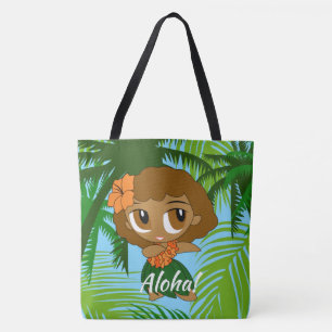 Aloha Honeys Hawaiian Hula Girl Beach Bag