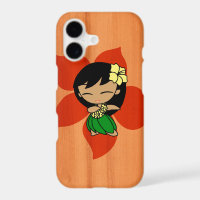 Aloha Honeys Hawaiian Hula Girl Faux Wood
