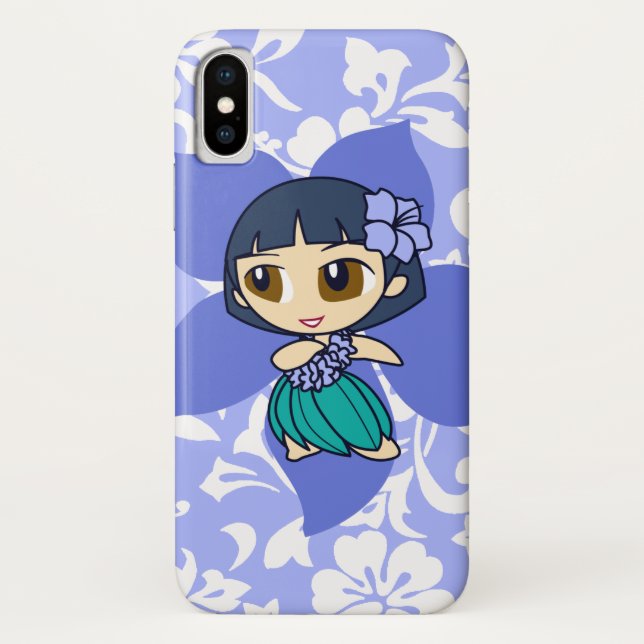 Aloha Honeys Hawaiian Peri Pareau Hula Girl Case-Mate iPhone Case (Back)