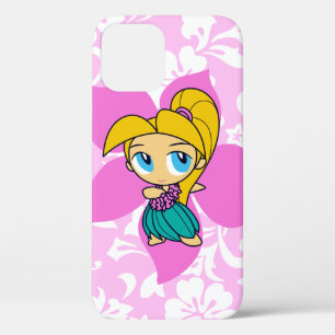 Aloha Honeys Hawaiian Pink Pareau Hula Girl  iPhone 12 Pro Case