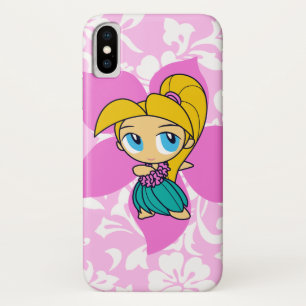Aloha Honeys Hawaiian Pink Pareau Hula Girl iPhone X Case