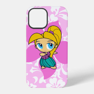 Aloha Honeys Hawaiian Pink Pareau Hula Girl iPhone 12 Pro Case