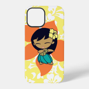 Aloha Honeys Hawaiian Yellow Pareau Hula Girl iPhone 12 Pro Case