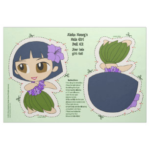 Aloha Honeys Hula Girl Doll Kit and Pattern Fabric