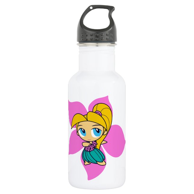 Aloha Honeys Hula Girl Hibiscus 532 Ml Water Bottle (Front)