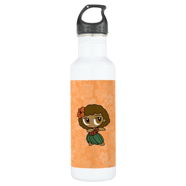 Aloha Honeys Hula Girl Hibiscus 710 Ml Water Bottle (Front)