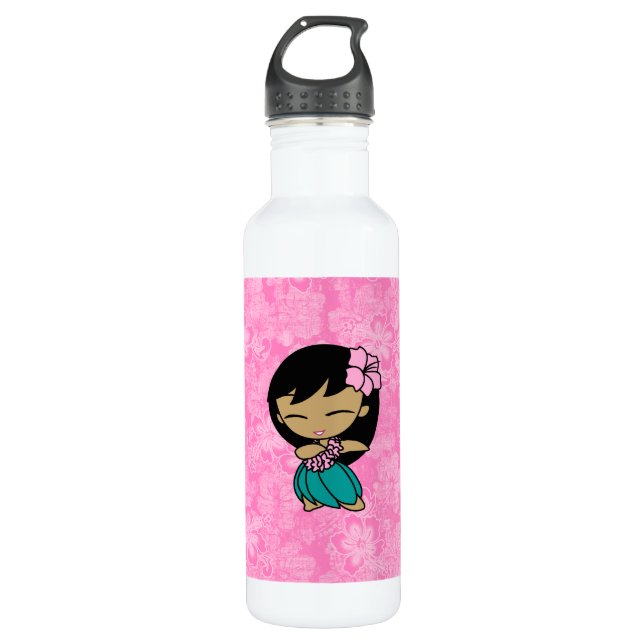 Aloha Honeys Hula Girl Hibiscus 710 Ml Water Bottle (Front)