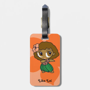 Aloha Honeys Hula Girl Hibiscus Luggage Tags