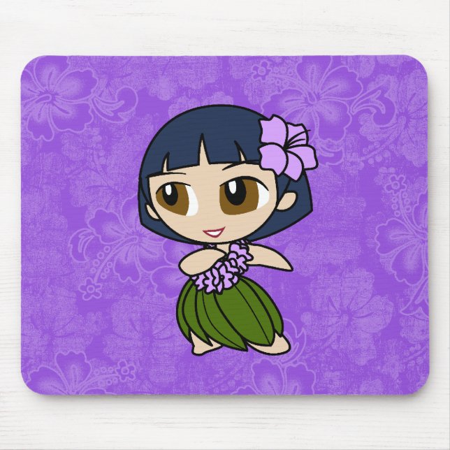 Aloha Honeys Hula Girl Hibiscus Mousepads (Front)