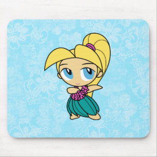 Aloha Honeys Hula Girl Hibiscus Mousepads