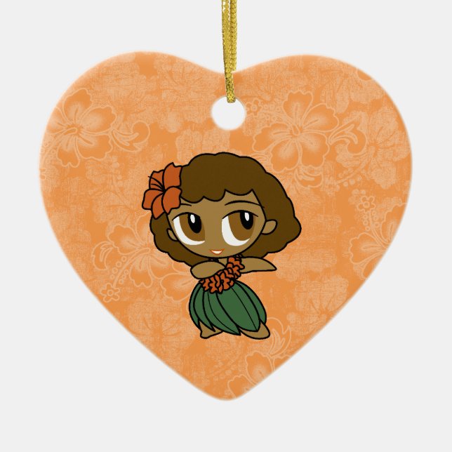 Aloha Honeys Hula Girl Hibiscus Ornaments (Front)