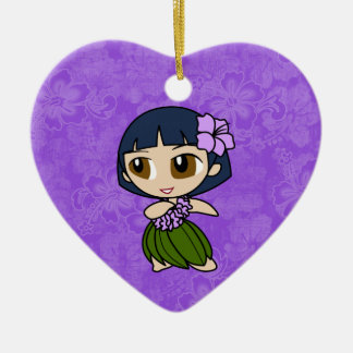 Aloha Honeys Hula Girl Hibiscus Ornaments