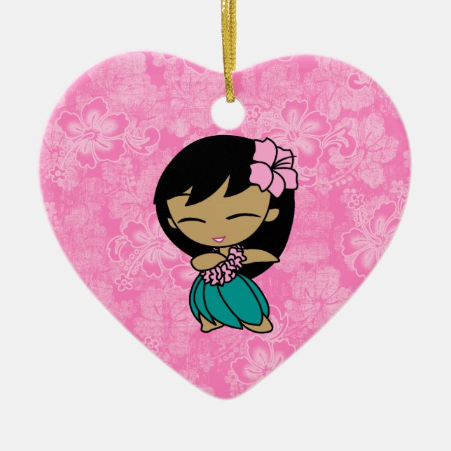 Aloha Honeys Hula Girl Hibiscus Ornaments (Front)