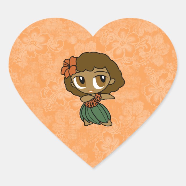 Aloha Honeys Hula Girl Hibiscus Stickers (Front)