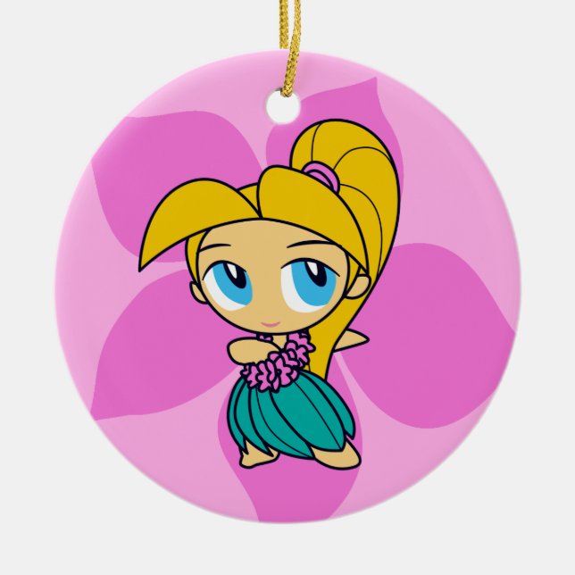 Aloha Honeys Hula Girl Ornaments (Front)